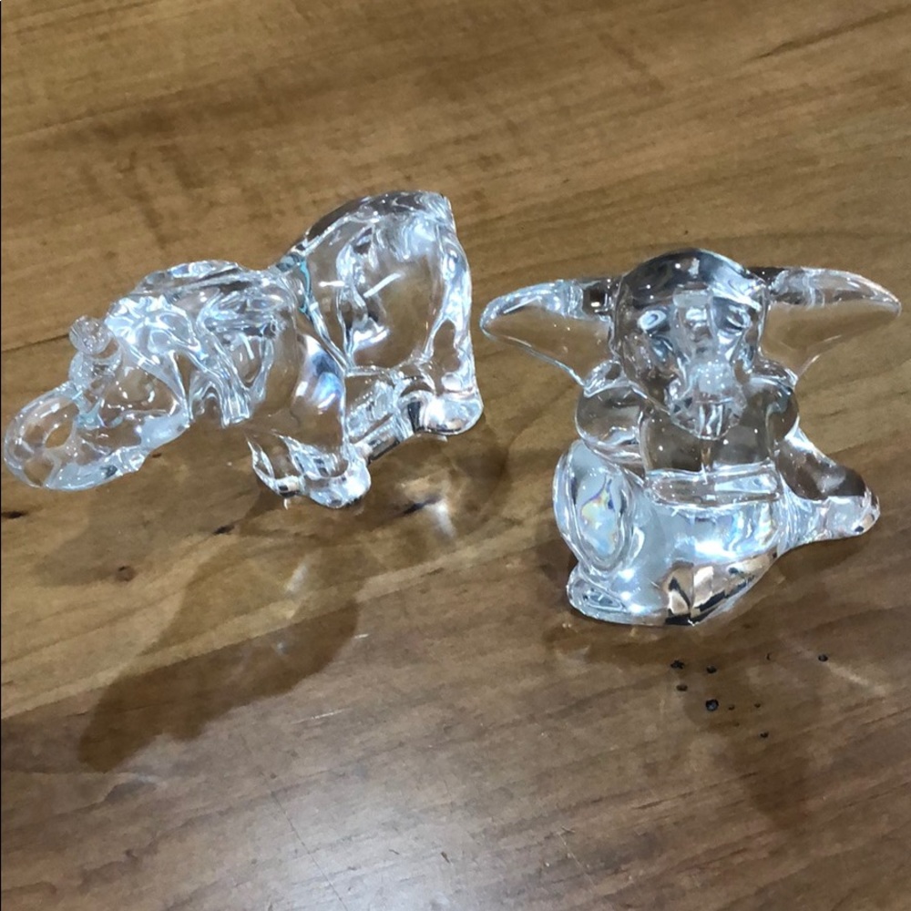 2 Glass Elephants 🐘 🐘 Villeroy & Boch